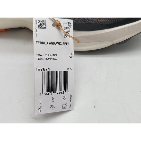 Adidas Terrex Agravic Speed Trail Running Shoes Size 6.5 Womens Black IE7671 - Picture 10 of 10
